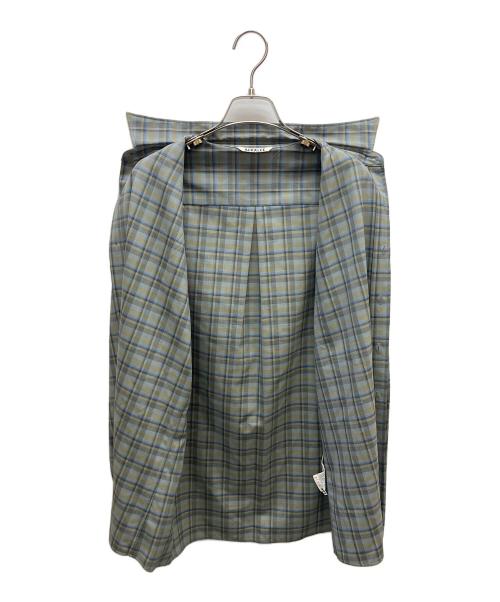 AURALEE（オーラリー）AURALEE (オーラリー) SUPER LIGHT WOOL CHECK SHIRTS スカイブルー サイズ:SIZE4の古着・服飾アイテム
