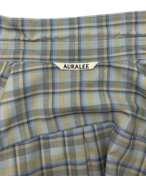 AURALEE（オーラリー）AURALEE (オーラリー) SUPER LIGHT WOOL CHECK SHIRTS スカイブルー サイズ:SIZE4の古着・服飾アイテム