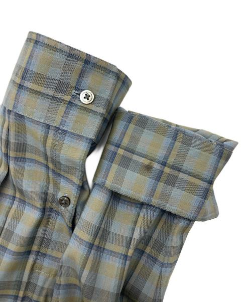 AURALEE（オーラリー）AURALEE (オーラリー) SUPER LIGHT WOOL CHECK SHIRTS スカイブルー サイズ:SIZE4の古着・服飾アイテム