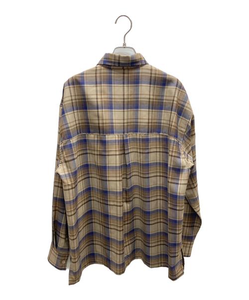 AURALEE（オーラリー）AURALEE (オーラリー) SUPER LIGHT WOOL CHECK SHIRTS ブラウン サイズ:SIZE3の古着・服飾アイテム