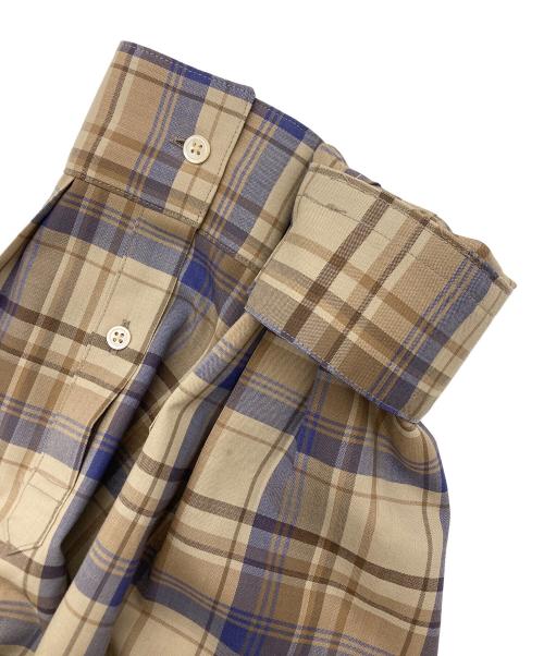 AURALEE（オーラリー）AURALEE (オーラリー) SUPER LIGHT WOOL CHECK SHIRTS ブラウン サイズ:SIZE3の古着・服飾アイテム