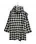 BURBERRY (バーバリー) Houndstooth Wool Blanket Cape/ハウンドトゥースウールブランケットケープ ホワイト×ブラック サイズ:L：50000円