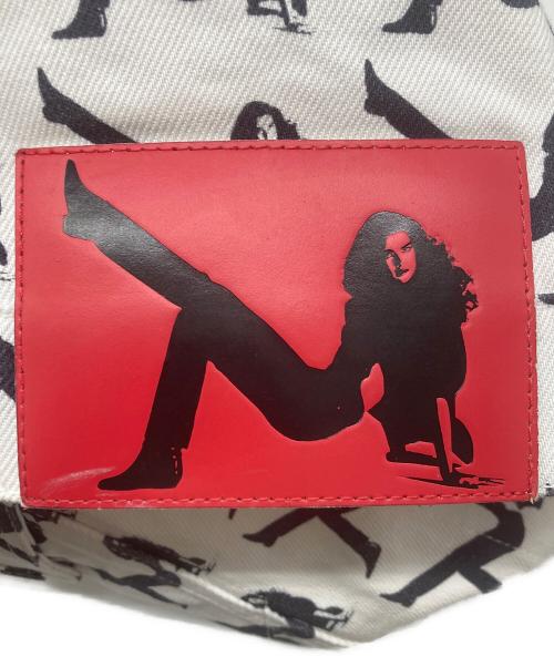 Calvin Klein Jeans（カルバンクラインジーンズ）Calvin Klein Jeans (カルバンクラインジーンズ) Allover Icon Printed Trucker Jacket/デニムジャケット ホワイト×ネイビー サイズ:SIZE XLの古着・服飾アイテム