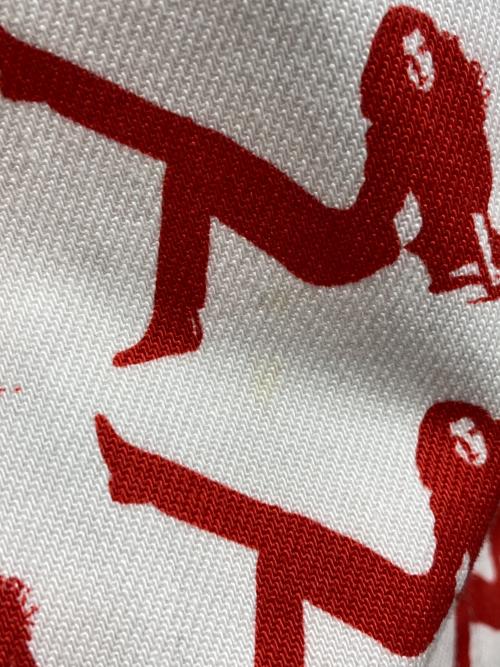 Calvin Klein Jeans（カルバンクラインジーンズ）Calvin Klein Jeans (カルバンクラインジーンズ) Allover Icon Printed Trucker Jacket/デニムジャケット ホワイト×レッド サイズ:SIZE Lの古着・服飾アイテム