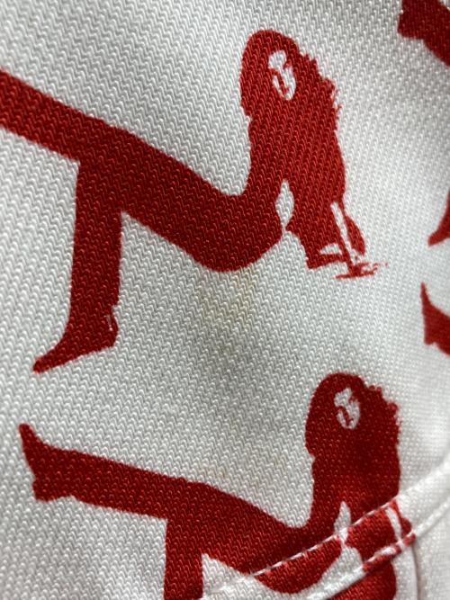 Calvin Klein Jeans（カルバンクラインジーンズ）Calvin Klein Jeans (カルバンクラインジーンズ) Allover Icon Printed Trucker Jacket/デニムジャケット ホワイト×レッド サイズ:SIZE Lの古着・服飾アイテム