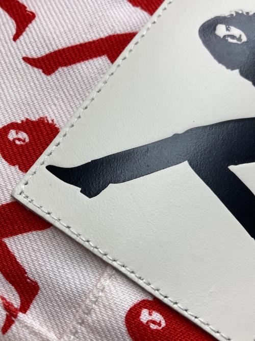 Calvin Klein Jeans（カルバンクラインジーンズ）Calvin Klein Jeans (カルバンクラインジーンズ) Allover Icon Printed Trucker Jacket/デニムジャケット ホワイト×レッド サイズ:SIZE Lの古着・服飾アイテム