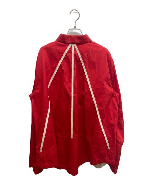 Calvin Klein（カルバンクライン）Calvin Klein (カルバンクライン) シャツジャケット レッド サイズ:SIZE40の古着・服飾アイテム