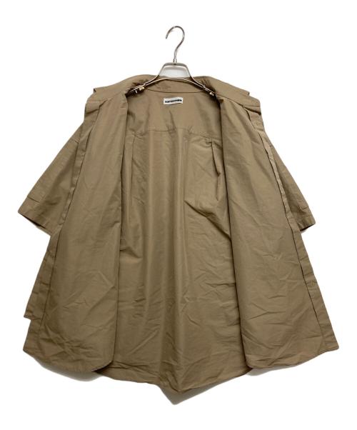 SOFTHYPHEN（ソフトハイフン）SOFTHYPHEN (ソフトハイフン) ダブルフロントオーバーサイズシャツ ブラウン サイズ:SIZE 03の古着・服飾アイテム