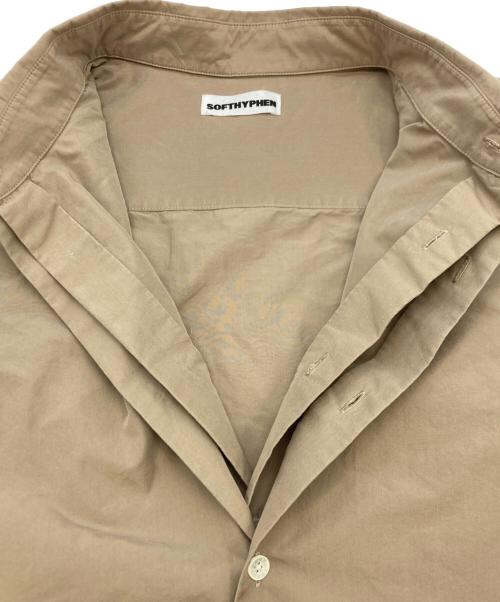 SOFTHYPHEN（ソフトハイフン）SOFTHYPHEN (ソフトハイフン) ダブルフロントオーバーサイズシャツ ブラウン サイズ:SIZE 03の古着・服飾アイテム