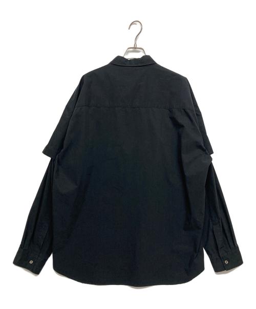 SOFTHYPHEN（ソフトハイフン）SOFTHYPHEN (ソフトハイフン) オーバーサイズシャツ ブラック サイズ:SIZE03の古着・服飾アイテム