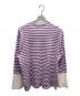 PLAY COMME des GARCONS (プレイコムデギャルソン) 綿天竺ボーダー×綿天竺カットソー パープル サイズ:SIZE XXL：7000円