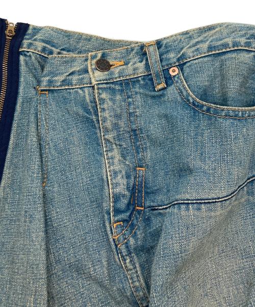 JUNYA WATANABE COMME des GARCONS（(ジュンヤワタナベ コムデギャルソン）JUNYA WATANABE COMME des GARCONS (ジュンヤワタナベ コムデギャルソン) 再構築 変形 デニムスカート インディゴ サイズ:SIZE Mの古着・服飾アイテム