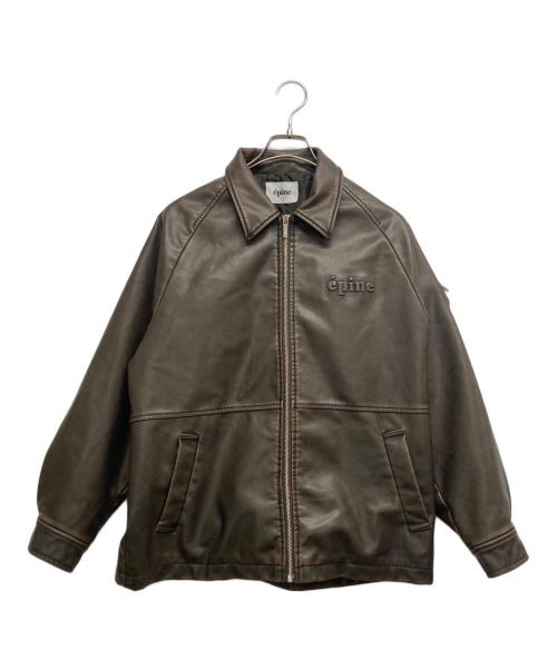 epine（エピヌ）epine (エピヌ) leather jacket ブラウン サイズ:表記なしの古着・服飾アイテム
