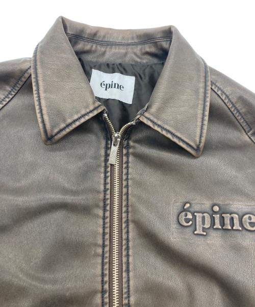 epine（エピヌ）epine (エピヌ) leather jacket ブラウン サイズ:表記なしの古着・服飾アイテム