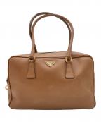 PRADAプラダ）の古着「サフィアーノレザーハンドバッグ」｜ブラウン