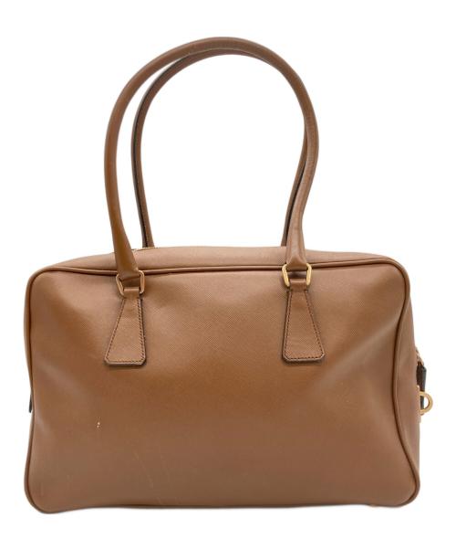 PRADA（プラダ）PRADA (プラダ) サフィアーノレザーハンドバッグ ブラウンの古着・服飾アイテム