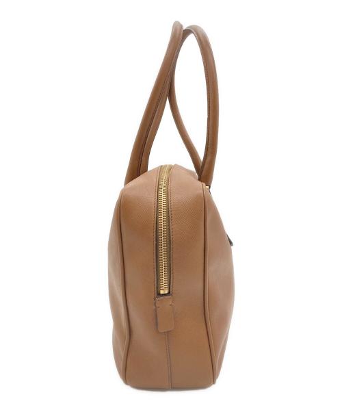 PRADA（プラダ）PRADA (プラダ) サフィアーノレザーハンドバッグ ブラウンの古着・服飾アイテム