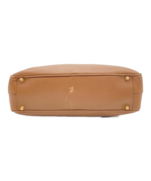 PRADA（プラダ）PRADA (プラダ) サフィアーノレザーハンドバッグ ブラウンの古着・服飾アイテム