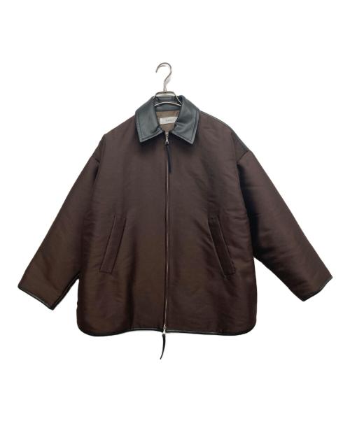 feerique（フィーリック）feerique (フィーリック) ブライトツイル中綿ダブルジップコート ブラウン サイズ:SIZE 1の古着・服飾アイテム