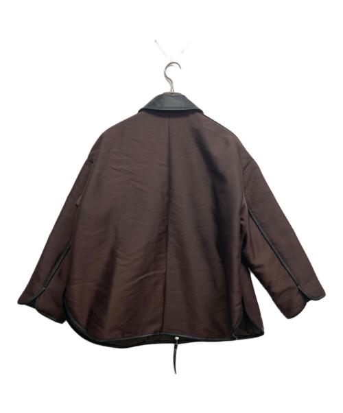 feerique（フィーリック）feerique (フィーリック) ブライトツイル中綿ダブルジップコート ブラウン サイズ:SIZE 1の古着・服飾アイテム