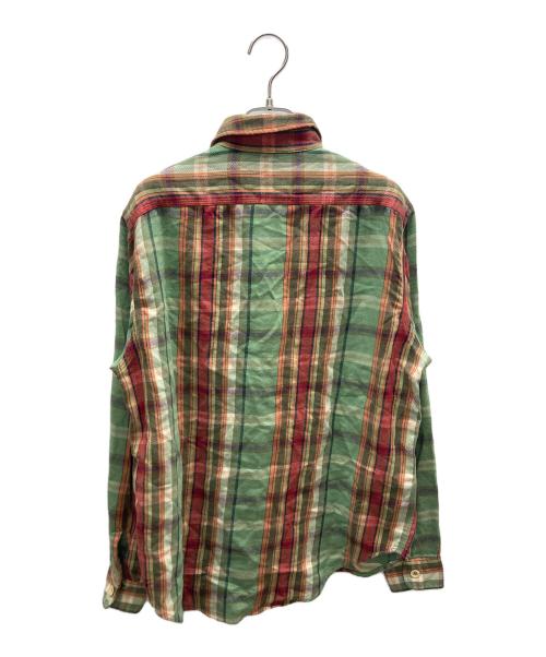 RRL（ダブルアールエル）RRL (ダブルアールエル) フランネルチェックシャツ グリーン×レッド サイズ:SIZE Mの古着・服飾アイテム