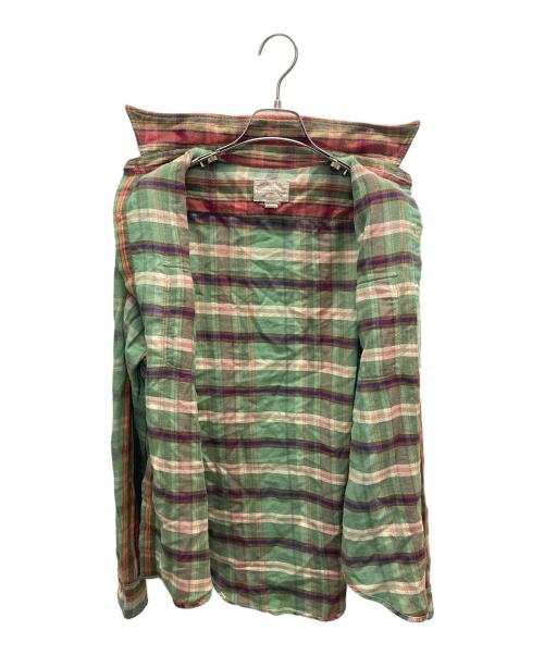 RRL（ダブルアールエル）RRL (ダブルアールエル) フランネルチェックシャツ グリーン×レッド サイズ:SIZE Mの古着・服飾アイテム