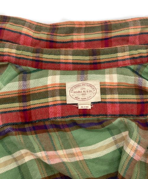 RRL（ダブルアールエル）RRL (ダブルアールエル) フランネルチェックシャツ グリーン×レッド サイズ:SIZE Mの古着・服飾アイテム