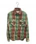 RRL（ダブルアールエル）の古着「フランネルチェックシャツ」｜グリーン×レッド