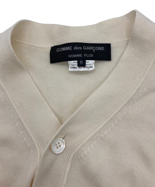 COMME des GARCONS HOMME PLUS（コムデギャルソンオムプリュス）COMME des GARCONS HOMME PLUS (コムデギャルソンオムプリュス) 捻じれデザインウールアシンメトリーニットカーディガン アイボリー サイズ:Mの古着・服飾アイテム