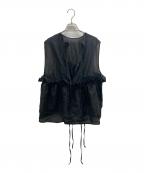 HeRIN.CYEヘリンドットサイ）の古着「Flare hem blouse/フレアヘムブラウス」｜ブラック