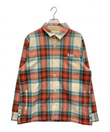 KITH（キス）の古着「Check Plaid Ginza Voyage チェックシャツジャケット　21050060000540ｆ」｜レッド×ベージュ