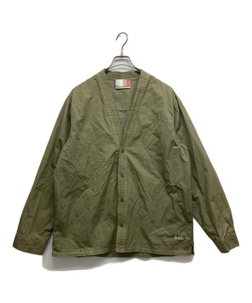 KITH（キス）KITH (キス) Washed Cotton Sullivan Shirt カーキ サイズ:Mの古着・服飾アイテム
