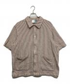 KITHキス）の古着「Tilden Button Up Polo」｜アイボリー×レッド