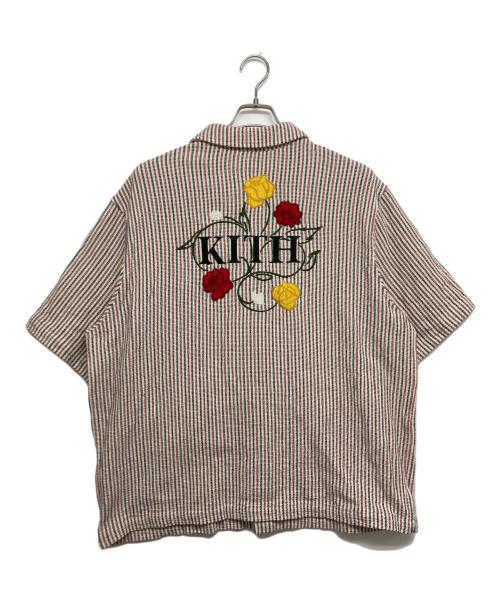 KITH（キス）KITH (キス) Tilden Button Up Polo アイボリー×レッド サイズ:SIZE XLの古着・服飾アイテム