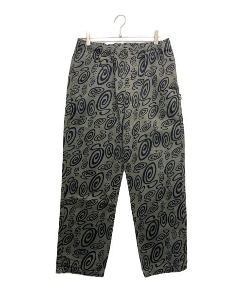 stussy（ステューシー）stussy (ステューシー) SWIRLY S BEACH PANT グレー サイズ:Mの古着・服飾アイテム