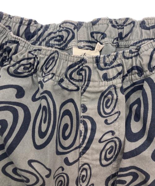 stussy（ステューシー）stussy (ステューシー) SWIRLY S BEACH PANT グレー サイズ:Mの古着・服飾アイテム