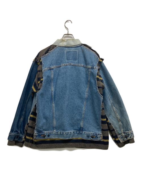 Rebuild by Needles（リビルドバイニードルス）Rebuild by Needles (リビルドバイニードルス) JEAN JACKET+BLANKET - COVERED REVERSIBLE JACKET インディゴ サイズ:Sの古着・服飾アイテム
