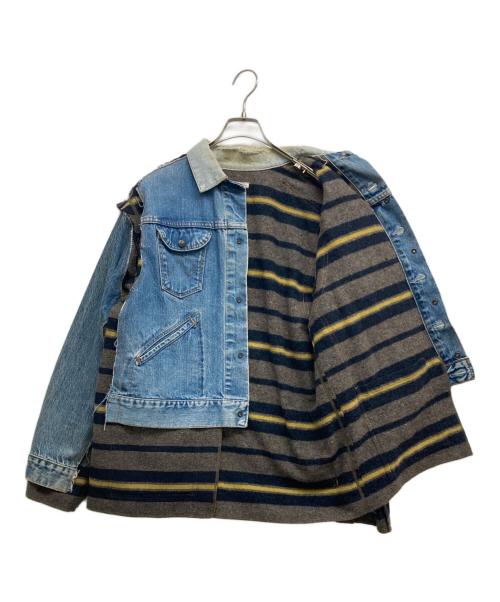 Rebuild by Needles（リビルドバイニードルス）Rebuild by Needles (リビルドバイニードルス) JEAN JACKET+BLANKET - COVERED REVERSIBLE JACKET インディゴ サイズ:Sの古着・服飾アイテム