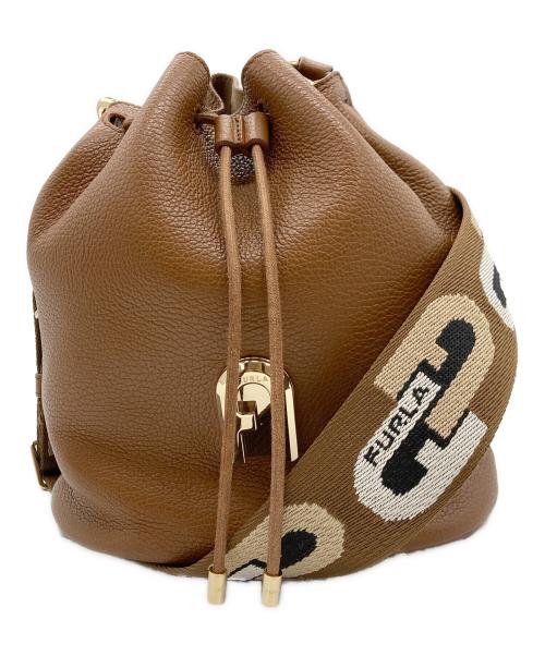 FURLA（フルラ）FURLA (フルラ) SLEEK スリーク バケットバッグ ブラウン サイズ:実寸サイズをご参照下さい。の古着・服飾アイテム