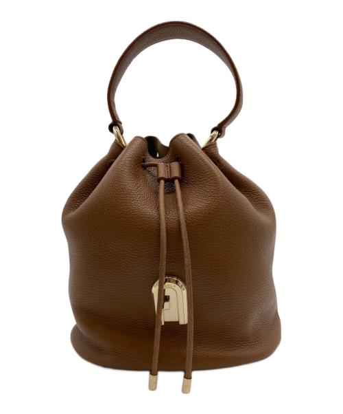 FURLA（フルラ）FURLA (フルラ) SLEEK スリーク バケットバッグ ブラウン サイズ:実寸サイズをご参照下さい。の古着・服飾アイテム