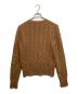 POLO RALPH LAUREN (ポロ・ラルフローレン) コットンケーブルニットカーディガン ブラウン サイズ:SIZE M：12000円