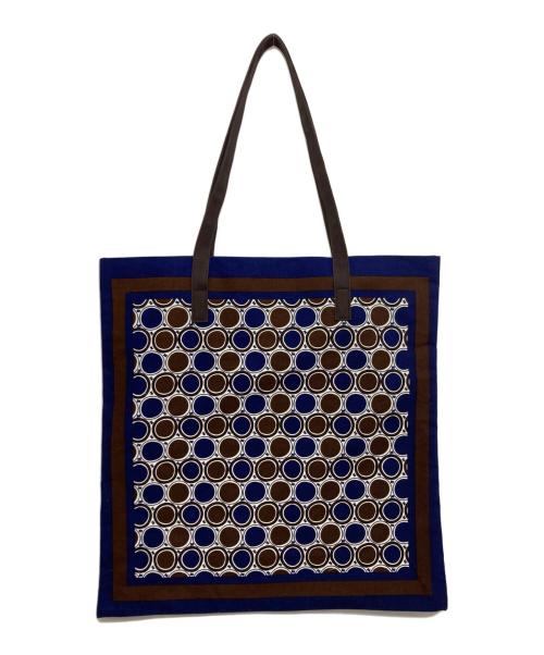 MARNI（マルニ）MARNI (マルニ) フラワーカフェバンダナトートバッグ ネイビー サイズ:実寸サイズをご参照下さい。 未使用品の古着・服飾アイテム