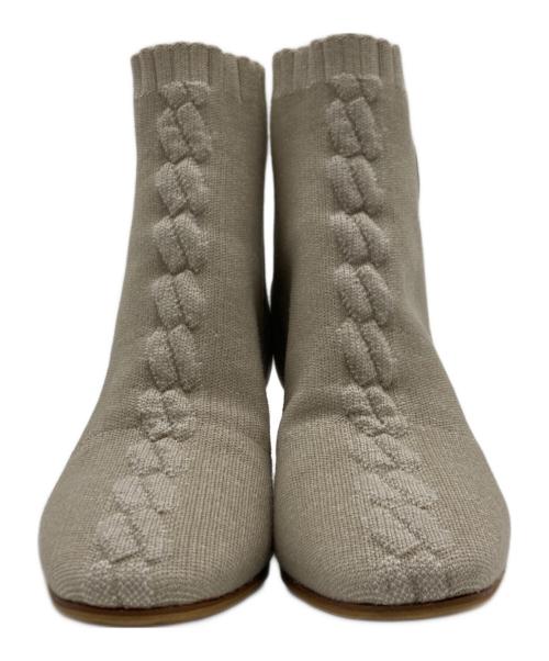 HERMES（エルメス）HERMES (エルメス) ショートブーツ アイボリー サイズ:SIZE 36 1/2の古着・服飾アイテム