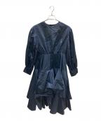 TENDER PERSONテンダ―パーソン）の古着「フレアワンピース」｜ネイビー