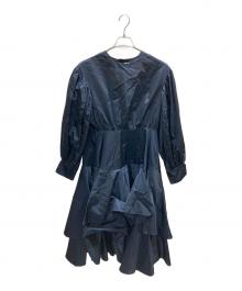 TENDER PERSON（テンダ―パーソン）の古着「フレアワンピース」｜ネイビー