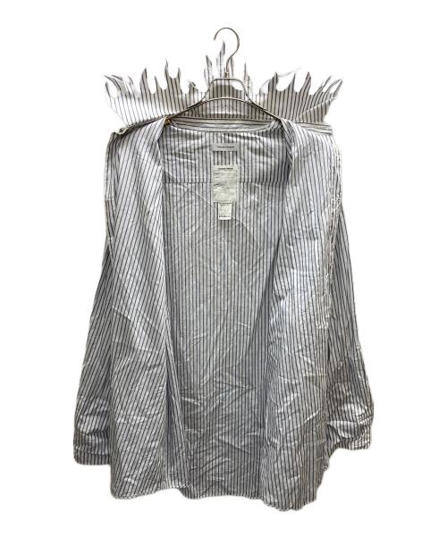 TENDER PERSON（テンダ―パーソン）TENDER PERSON (テンダ―パーソン) FLAME COLLAR STRIPE SHIRT ホワイト サイズ:SIZE4の古着・服飾アイテム