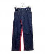 TENDER PERSONテンダ―パーソン）の古着「再構築デニムパンツ」｜インディゴ