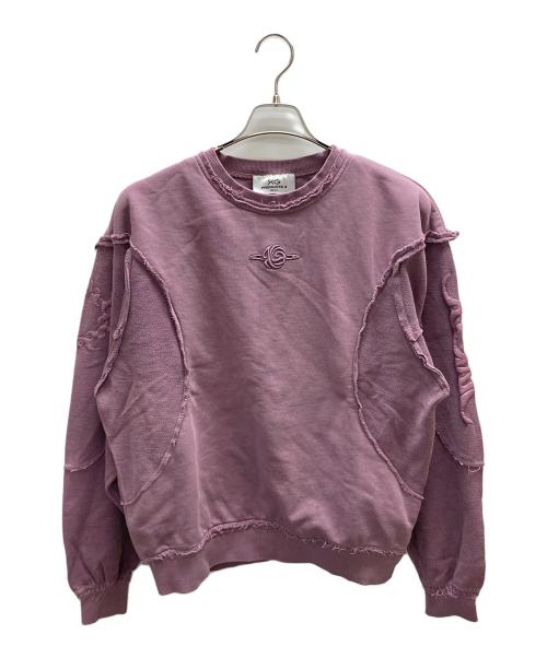 xg（エックスジー）xg (エックスジー) Pigment Dyed Docking Sweatshirt パープル サイズ:SIZE Sの古着・服飾アイテム