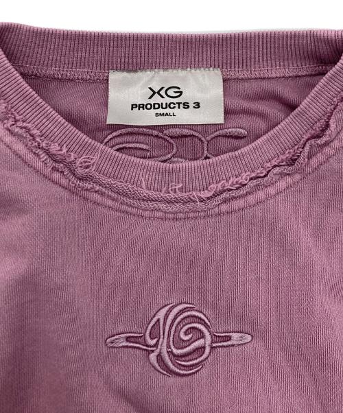 xg（エックスジー）xg (エックスジー) Pigment Dyed Docking Sweatshirt パープル サイズ:SIZE Sの古着・服飾アイテム