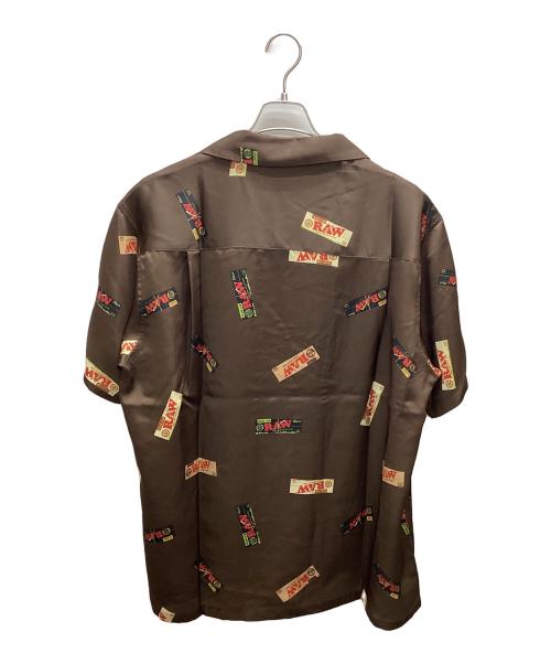 RAW（ロゥ）RAW (ロゥ) INTERBREED (インターブリード) Papers Open Collar Shirt ブラウン サイズ:SIZE XXLの古着・服飾アイテム